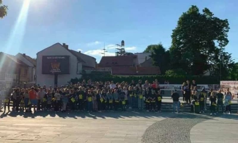 Skup na Trgu slobode u Tuzli