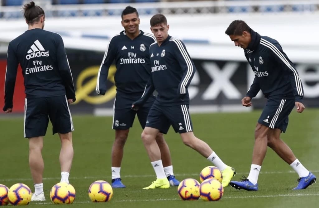 Raphael Varane na treningu Real Madrida