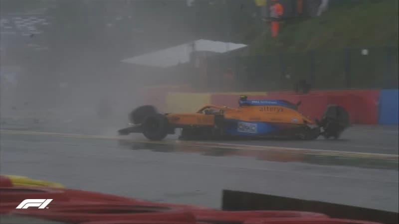 Norris se pri brzini od 300 km/h zabio u zaštitni zid, Russell pripredio veliko iznenađenje