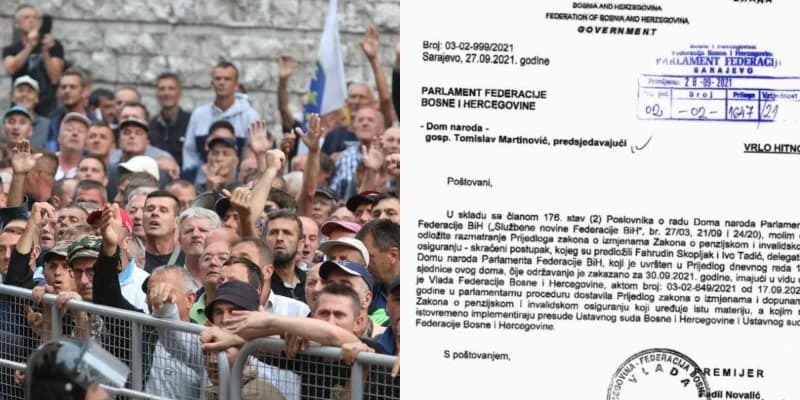 Borci, dopis Vlade FBiH 