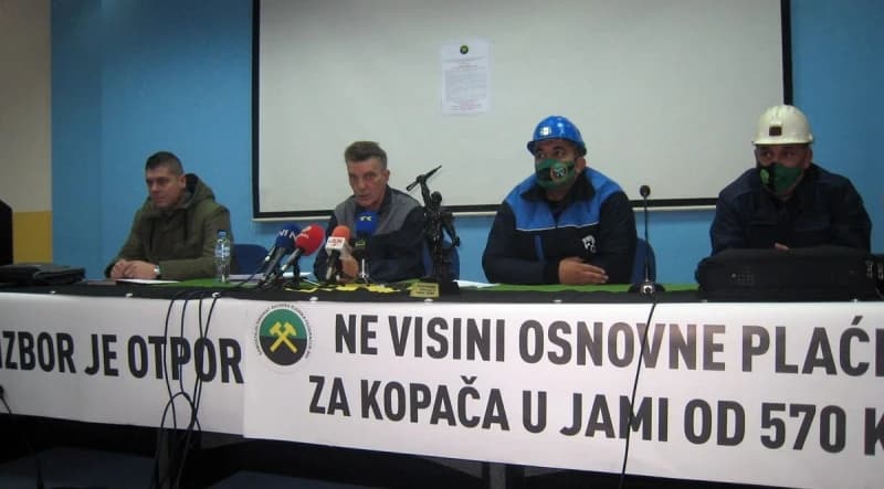 Predstavnici Sindikata rudara u FBiH