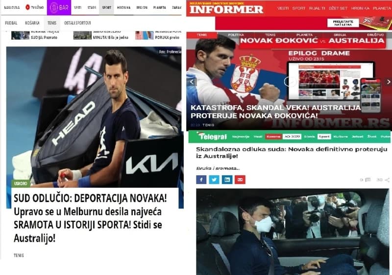 srbija, mediji o đokoviću