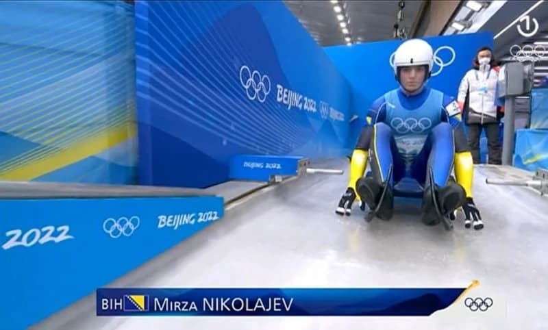 Prvi nastup bh. takmičara: Mirza Nikolajev 33. nakon prve vožnje u sankanju