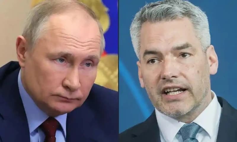 Vladimir Putin i Karl Nehammer
