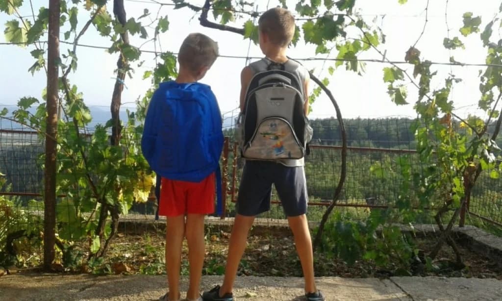 Braća Stipe i Franjo Crnjac jedini učenici u školi