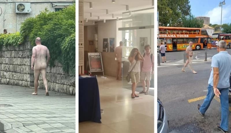 Prošetao Dbrovnikom potpuno go