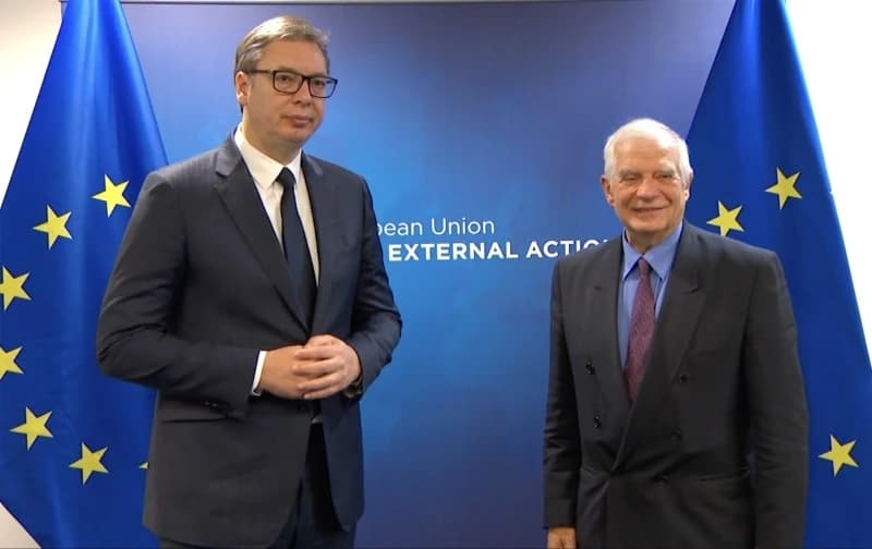 Aleksandar Vučić i Josep Borrell