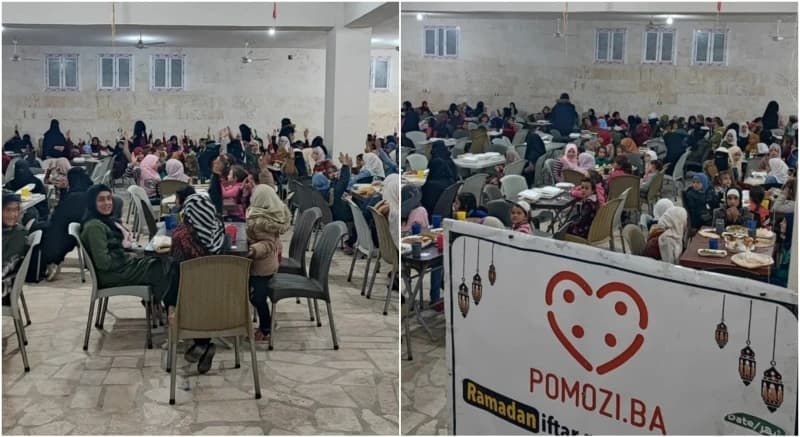 Ekipa Pomozi.ba svaku noć u ramazanu osigurava iftare za jetime u Siriji