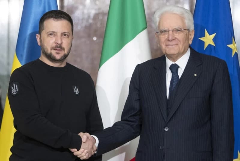 Volodimir Zelenski i Sergio Mattarella 