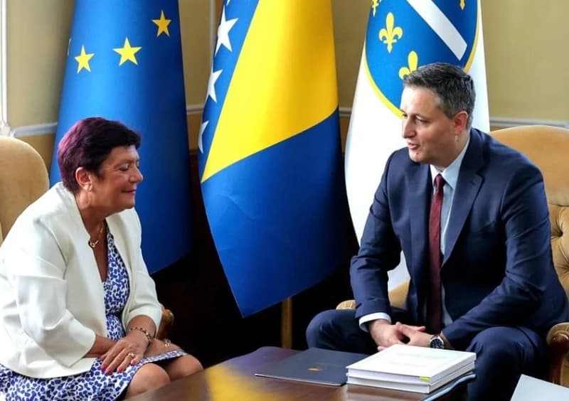 Denis Bećirović, ambasadorica Francuske,  Christine Toudic