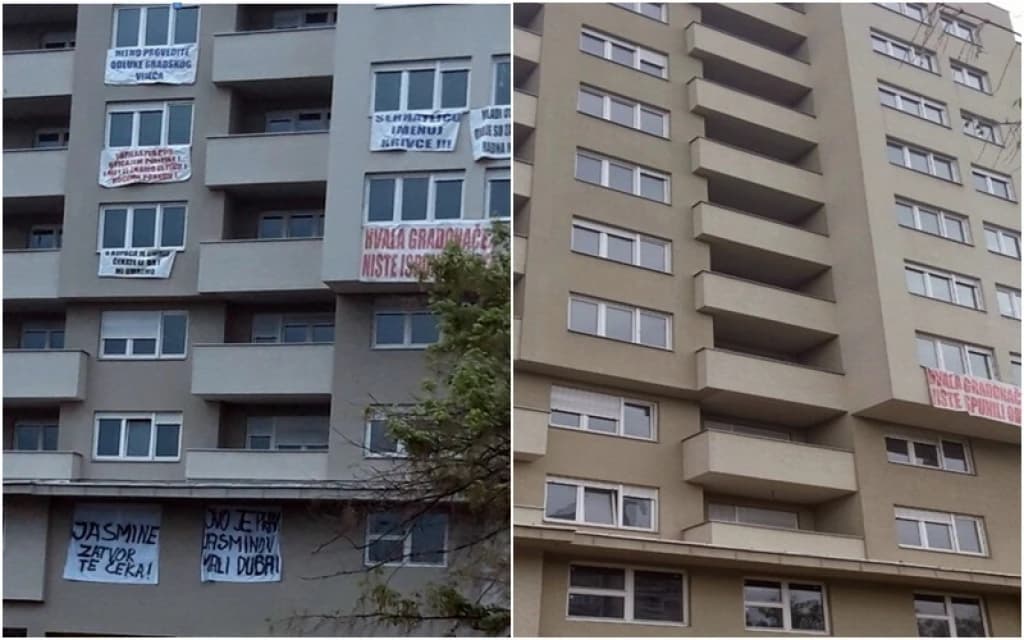 SPO "15. maj": Zgrada sa i bez transparenata