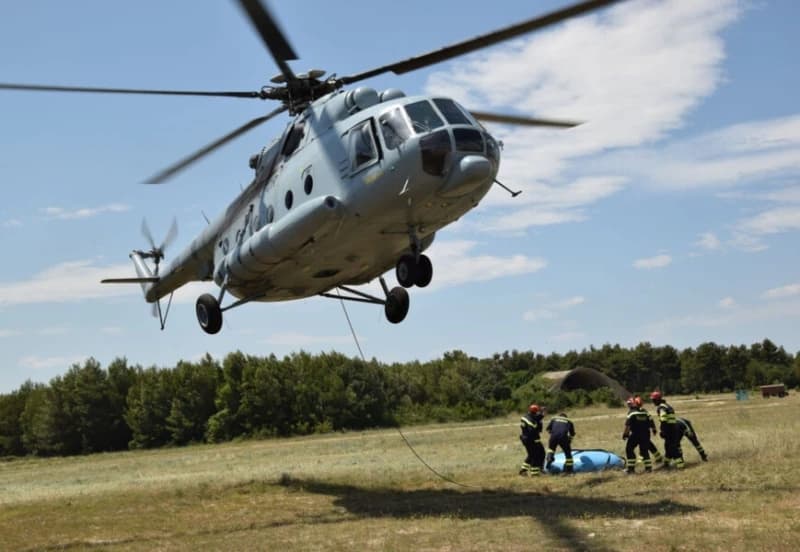 helikopter, požar