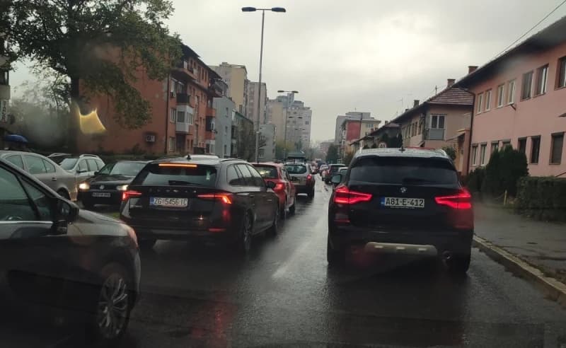 Gužva na sjevernoj saobraćajnici