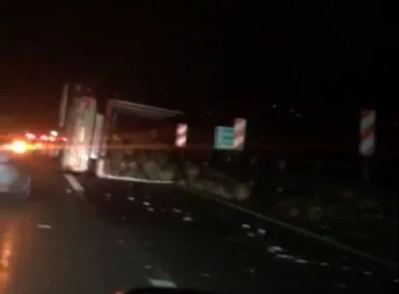 Prevrnuo se kamion na autocesti