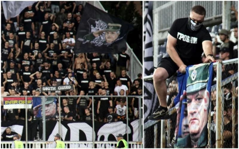 Navijači Partizana skandirali "Nož, žica, Srebrenica", veličali zločinca Mladića, a veća kazna Novom Pazaru