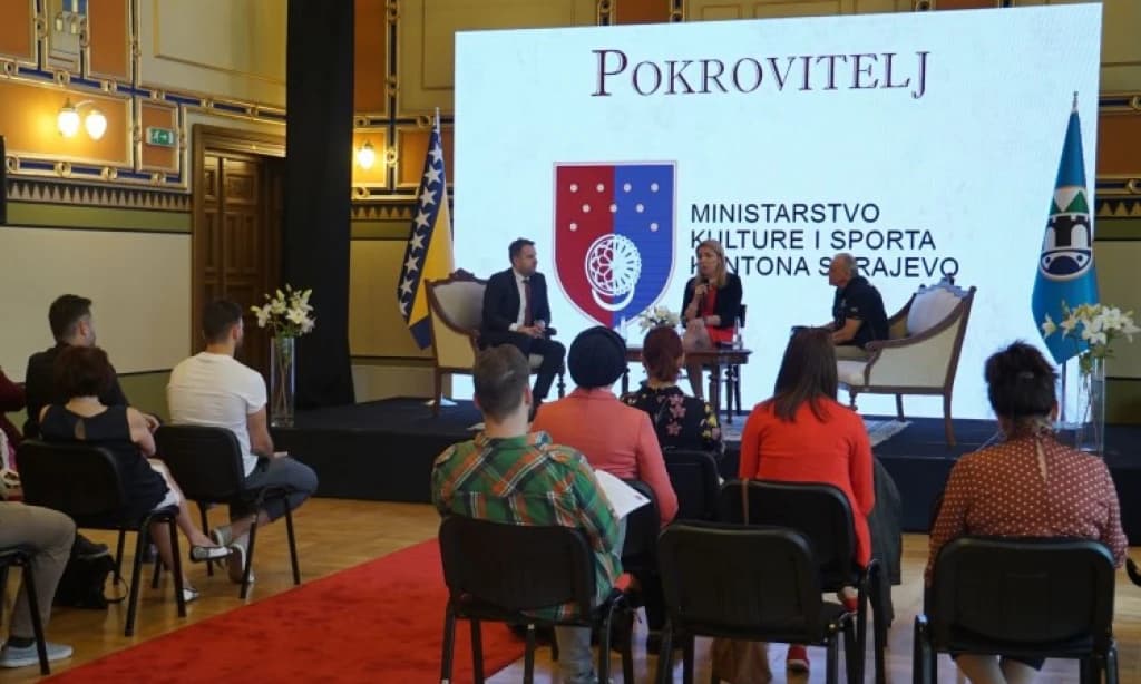 Detalj s pres-konferencije u Vijećnici
