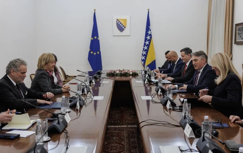Angelina Eichhorst s članovima Predsjedništva BiH