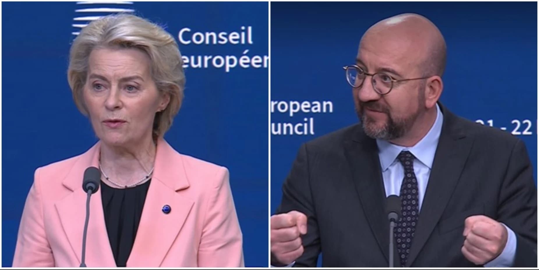 Ursula von der Leyen i Charles Michel