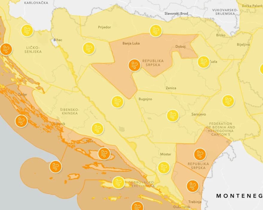 Meteoalarm za danas