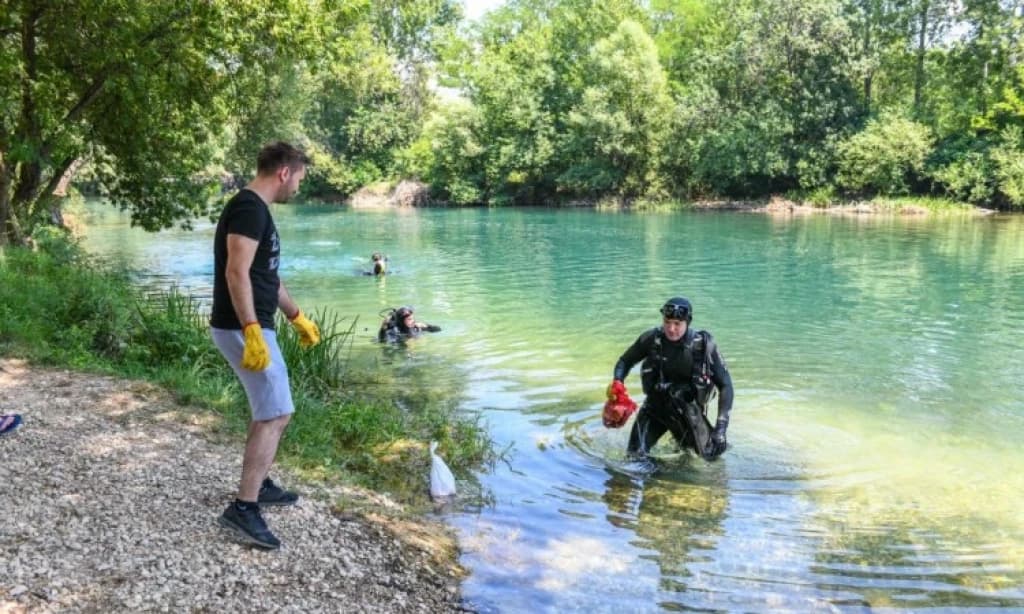 buna, akcija čišćenja, ronioci