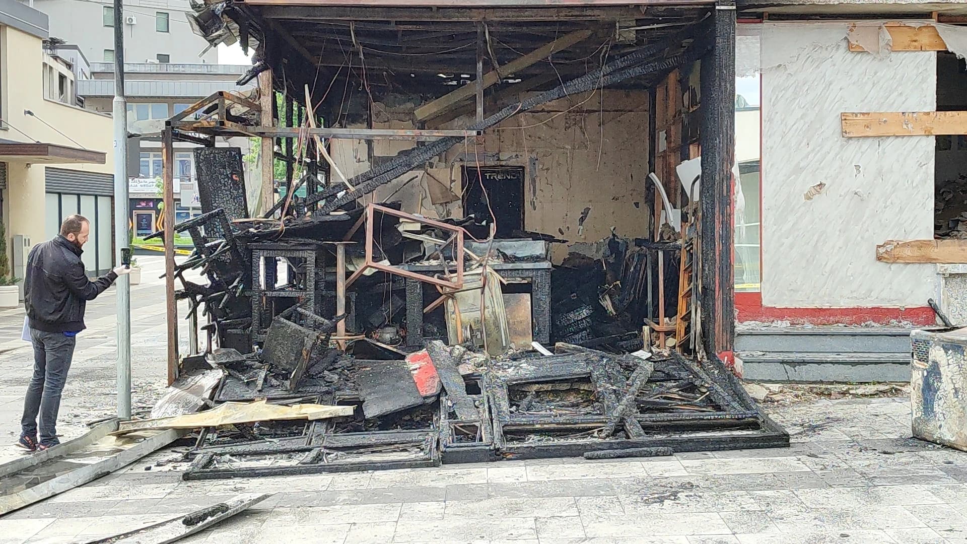 Izgorjeli objekat na Ilidži
