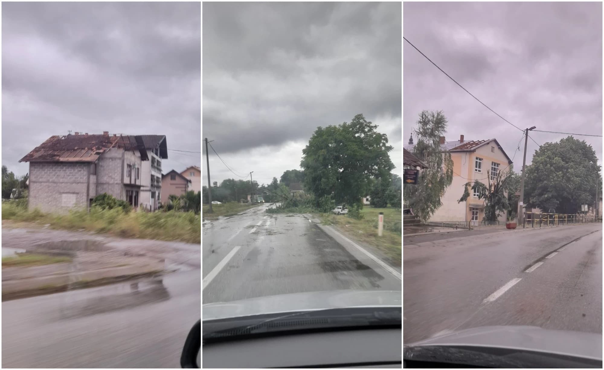 Nevrijeme zahvatilo Srbac, vjetar oštetio krovove i lomio stabla
