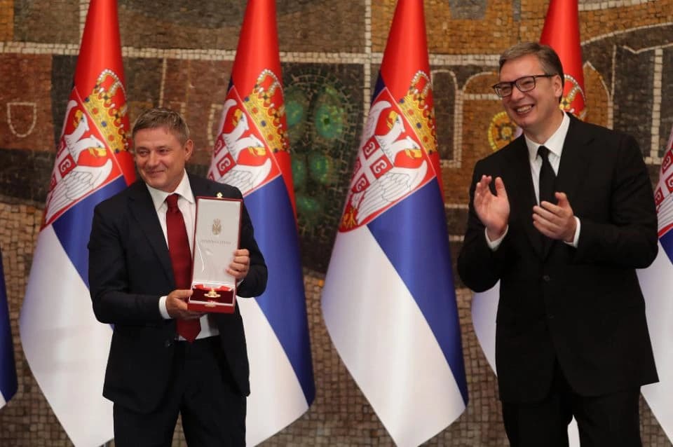 Dragan Stojković Piksi i Aleksandar Vučić