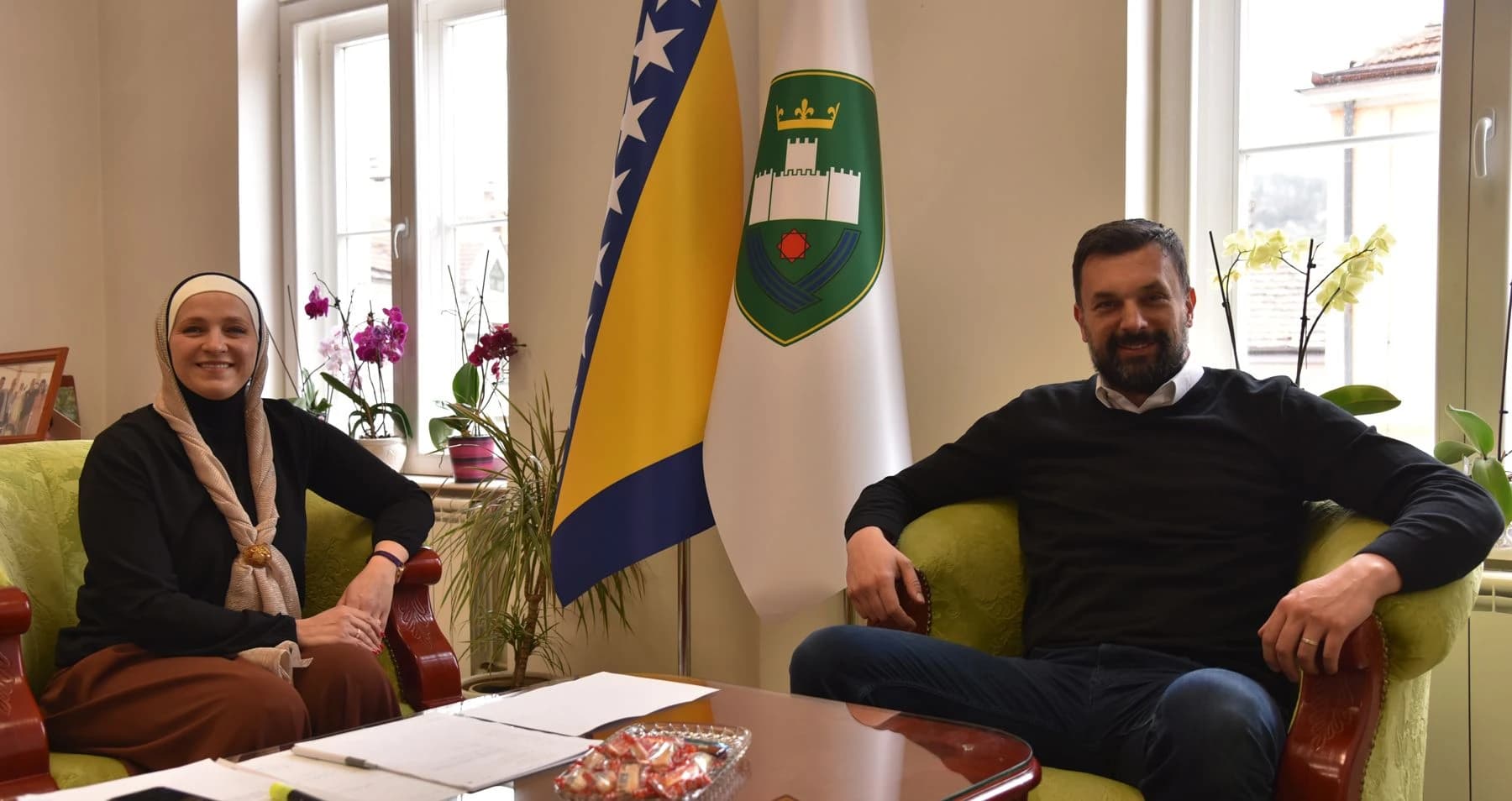 Amra Babić i Elmedin Konaković dok je bila načelnica Visokog