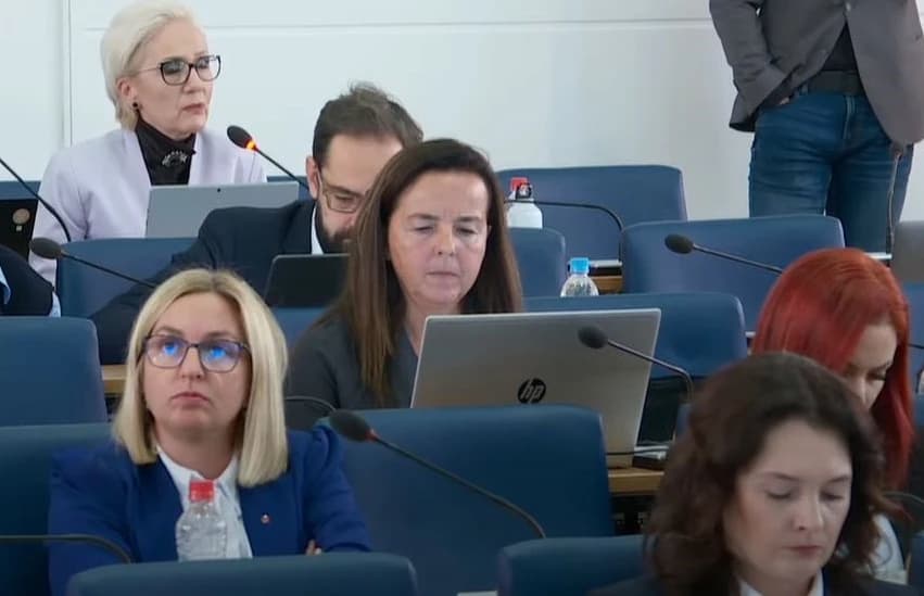 Zastupnica Belma Kapo (u plavom sakou)