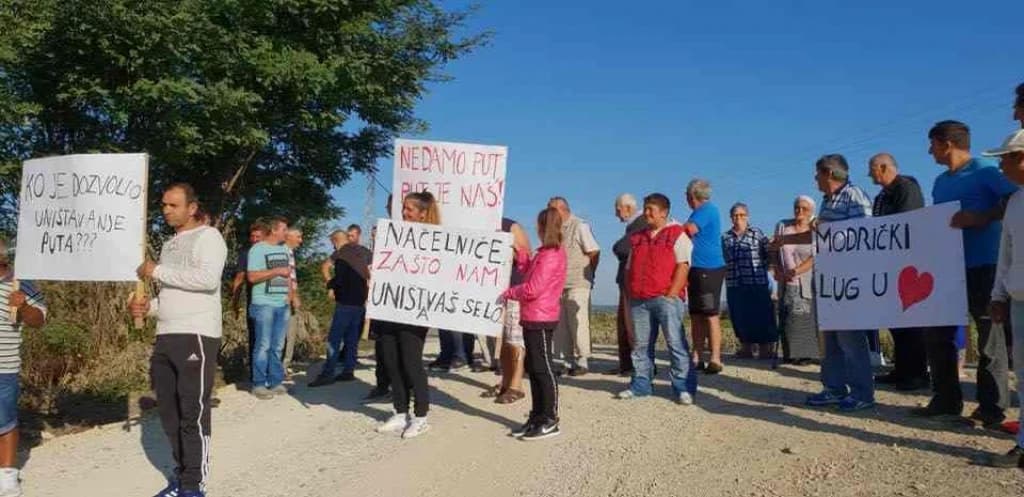 Blokada puta, Modrički Lug 