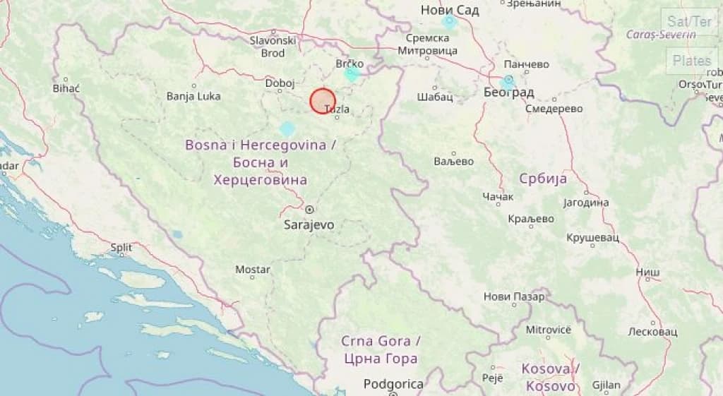 Zemljotres u blizini Tuzle