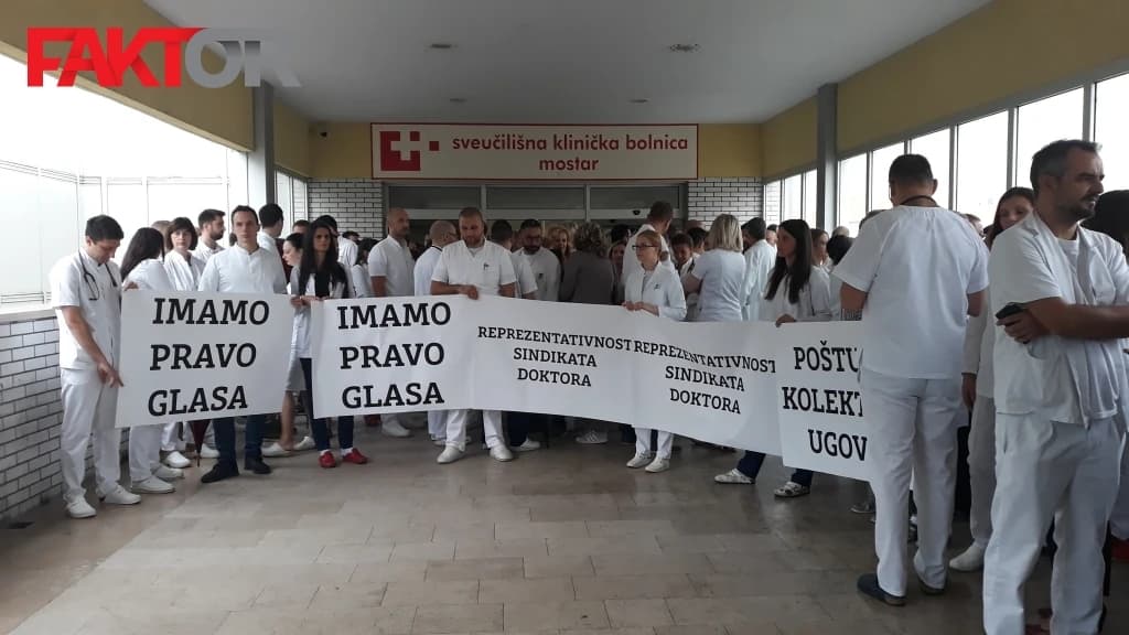 Polusatni štrajk upozorenja ljekara i stomatologa u FBiH