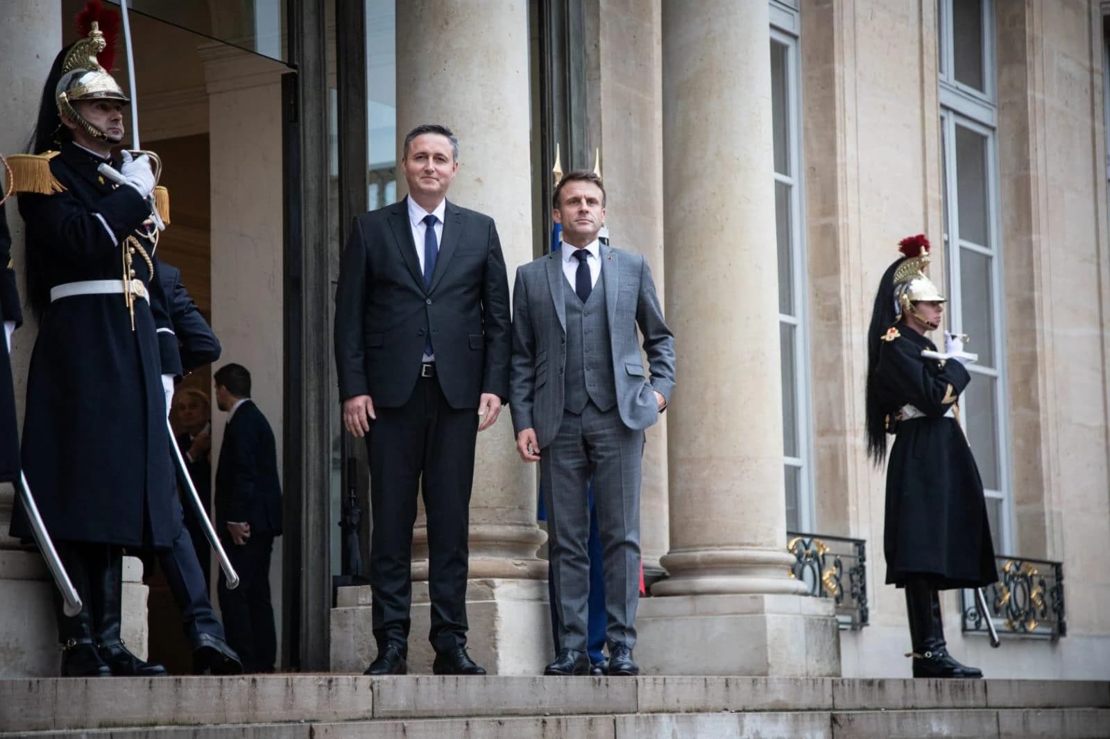 Denis Bećirović sa Emmanuelom Macronom