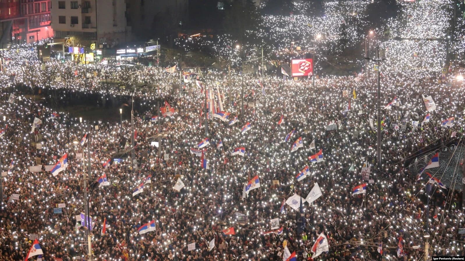 Protest na Slaviji u Beogradu