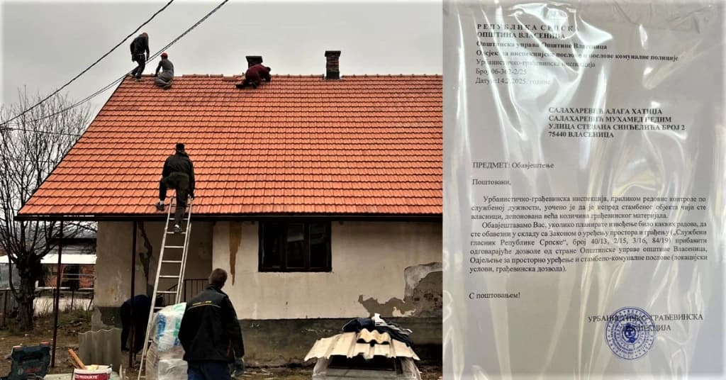 Poruka ostavljena na vratima