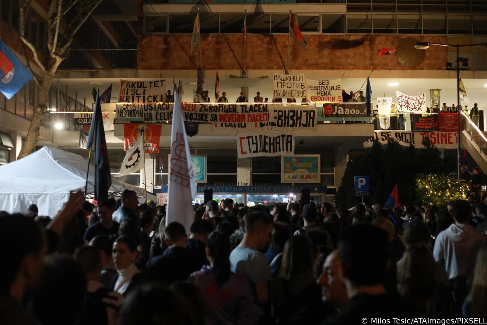 Studentski protesti sinoć u Beogradu