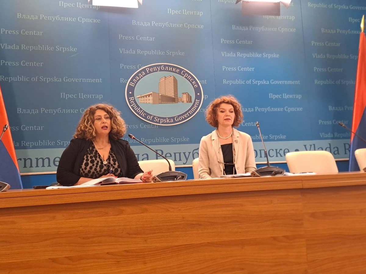 Glasnogovornica Vlade RS-a Danijela Trišić i pomoćnica ministrice Snježana Rudić