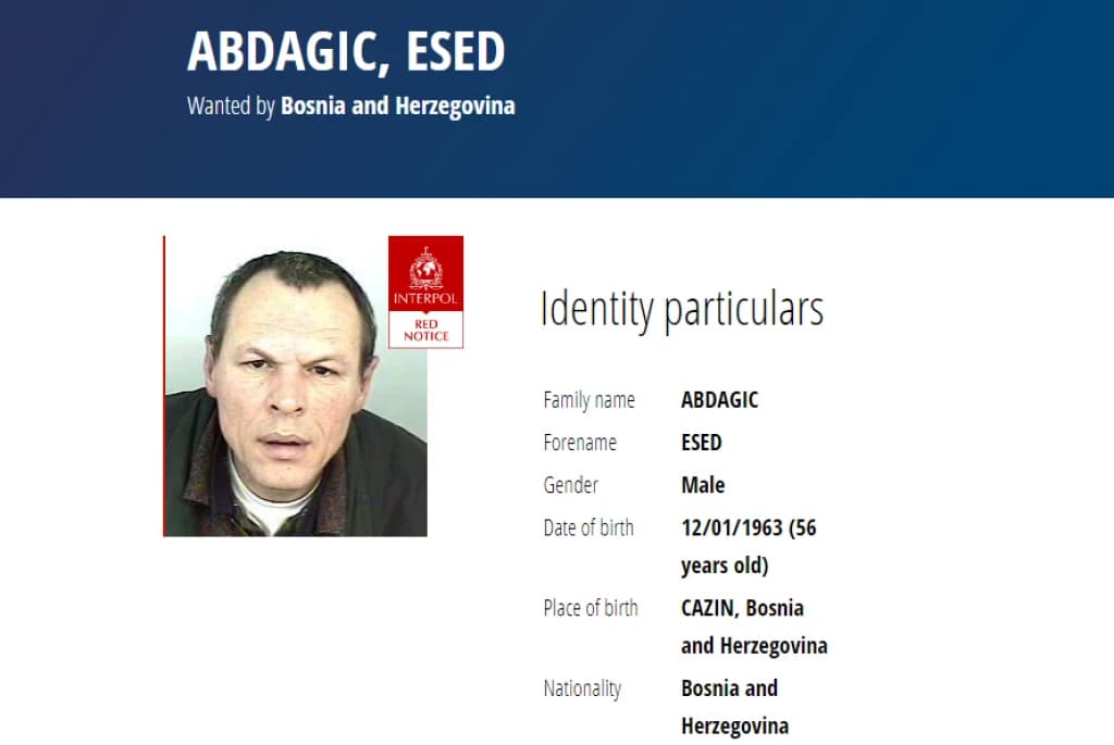 Raspisana potjernica za Esedom Abdagićem