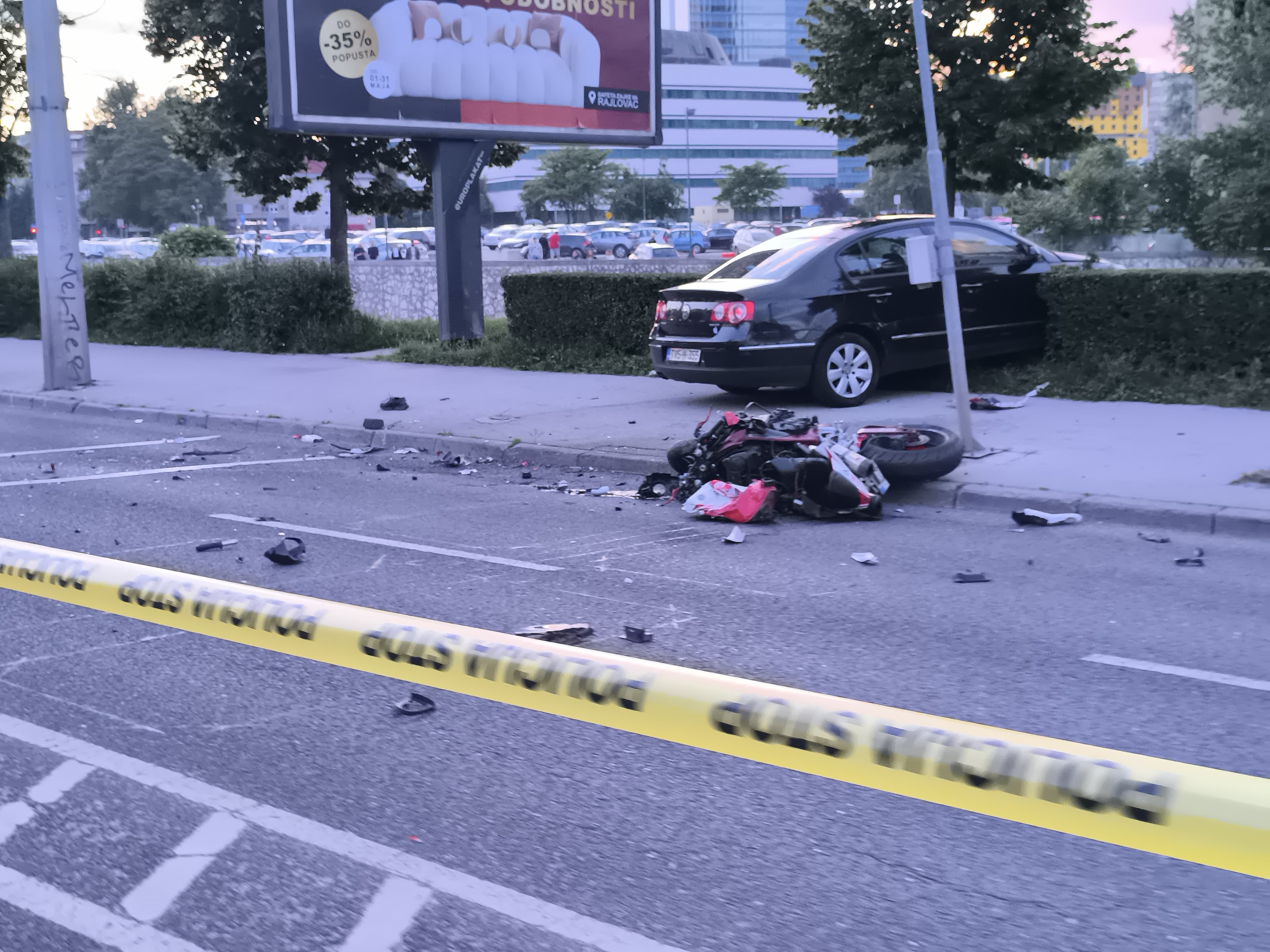 Saobraćajna nesreća motociklista i automobil Skenderija, Vrbanja