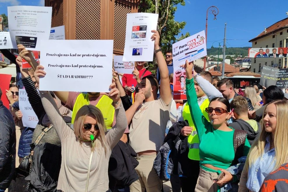 S jednog od protesta mladih u Sarajevu