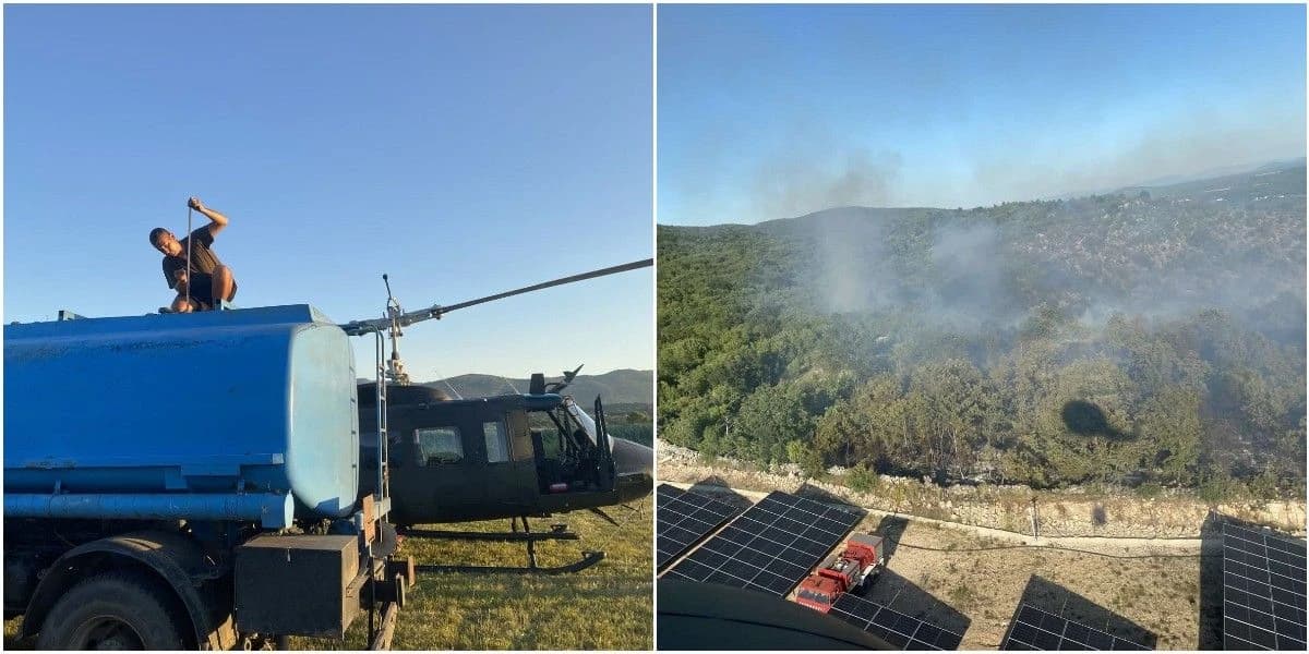 U Grudama od jutarnjih sati pripadnici OSBiH i građani u borbi sa požarima, ugrožene bile i kuće