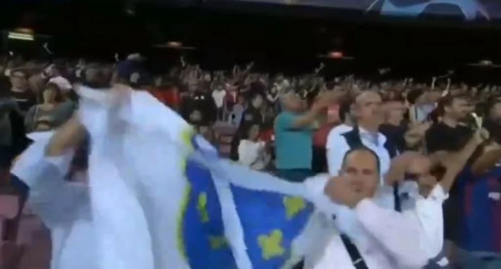 Zastava BiH na Nou Campu