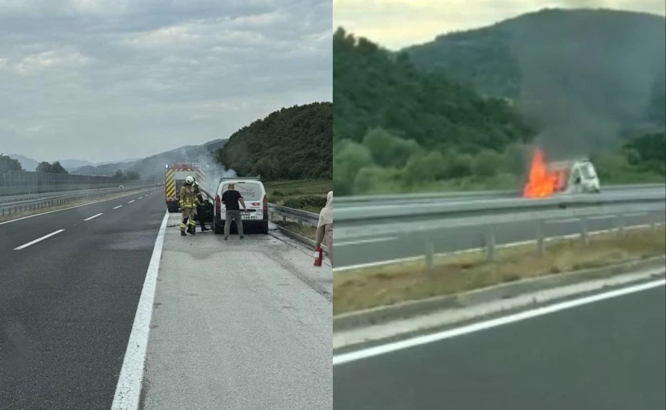 Kod Podlugova zapalilo se vozilo: Saobraćaj usporen, vozači se mole za strpljenje