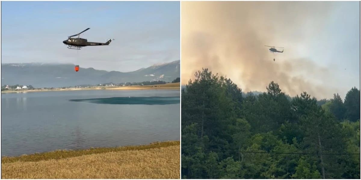 Helikopter OS BiH gasi požar iznad Prozora, očekuje se da u pomoć pristigne i Air Tractor