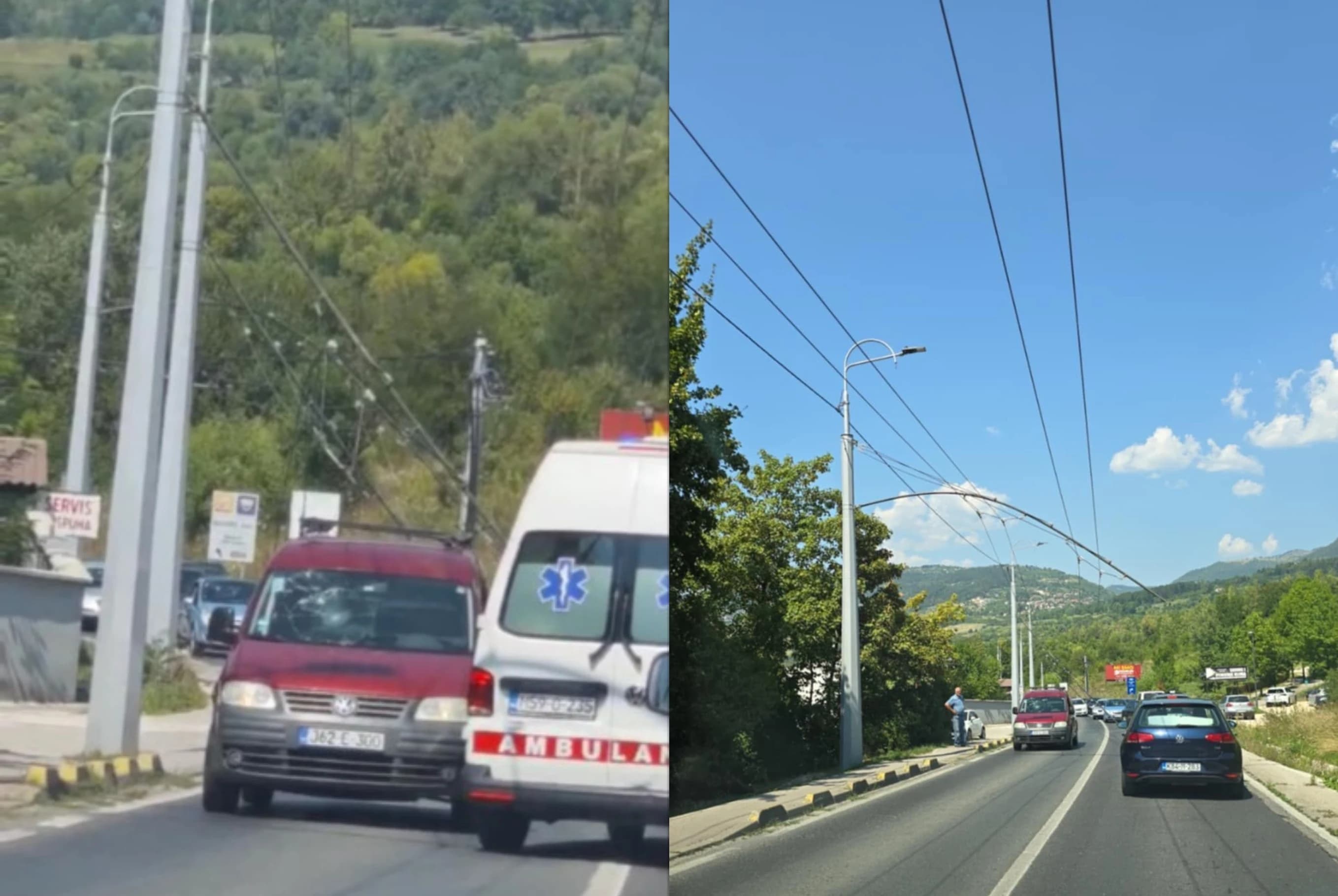 Pala trolejbuska mreža u Alipašinoj ulici, oštećena dva vozila, na cesti kolaps