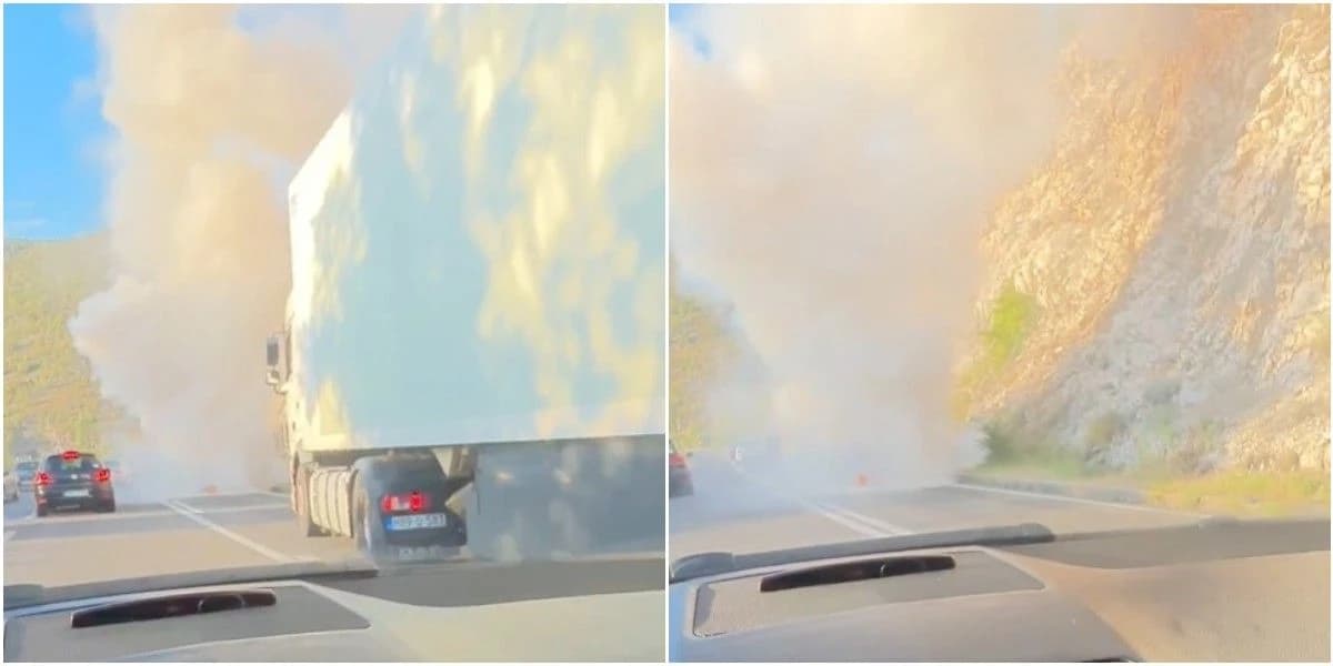 Saobraćaj se odvija usporeno: Na Žovnici kod Mostara zapalio se mercedes