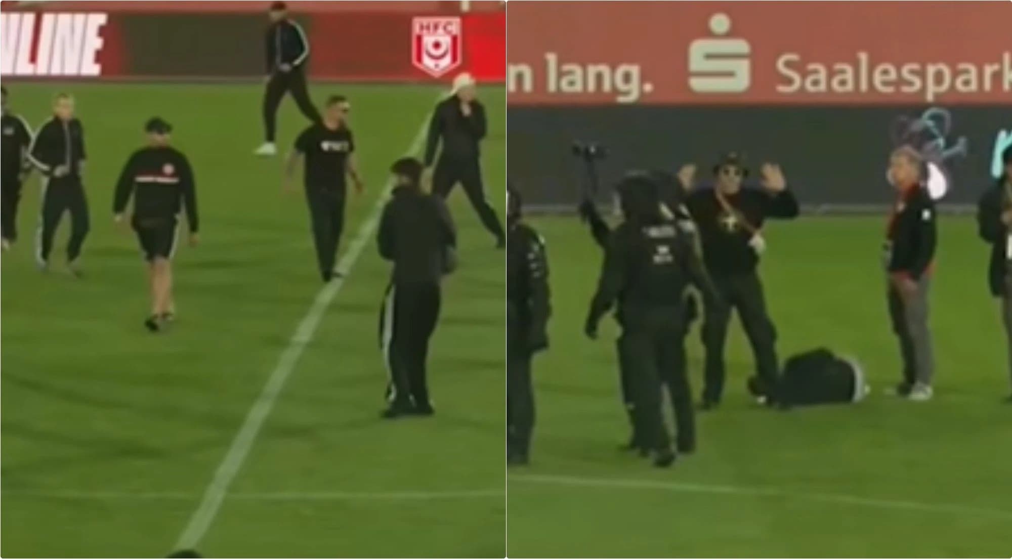 Strašne scene na derbiju u Njemačkoj: Huligani na terenu, igrači bježe, neko je ostao ležati na travi...