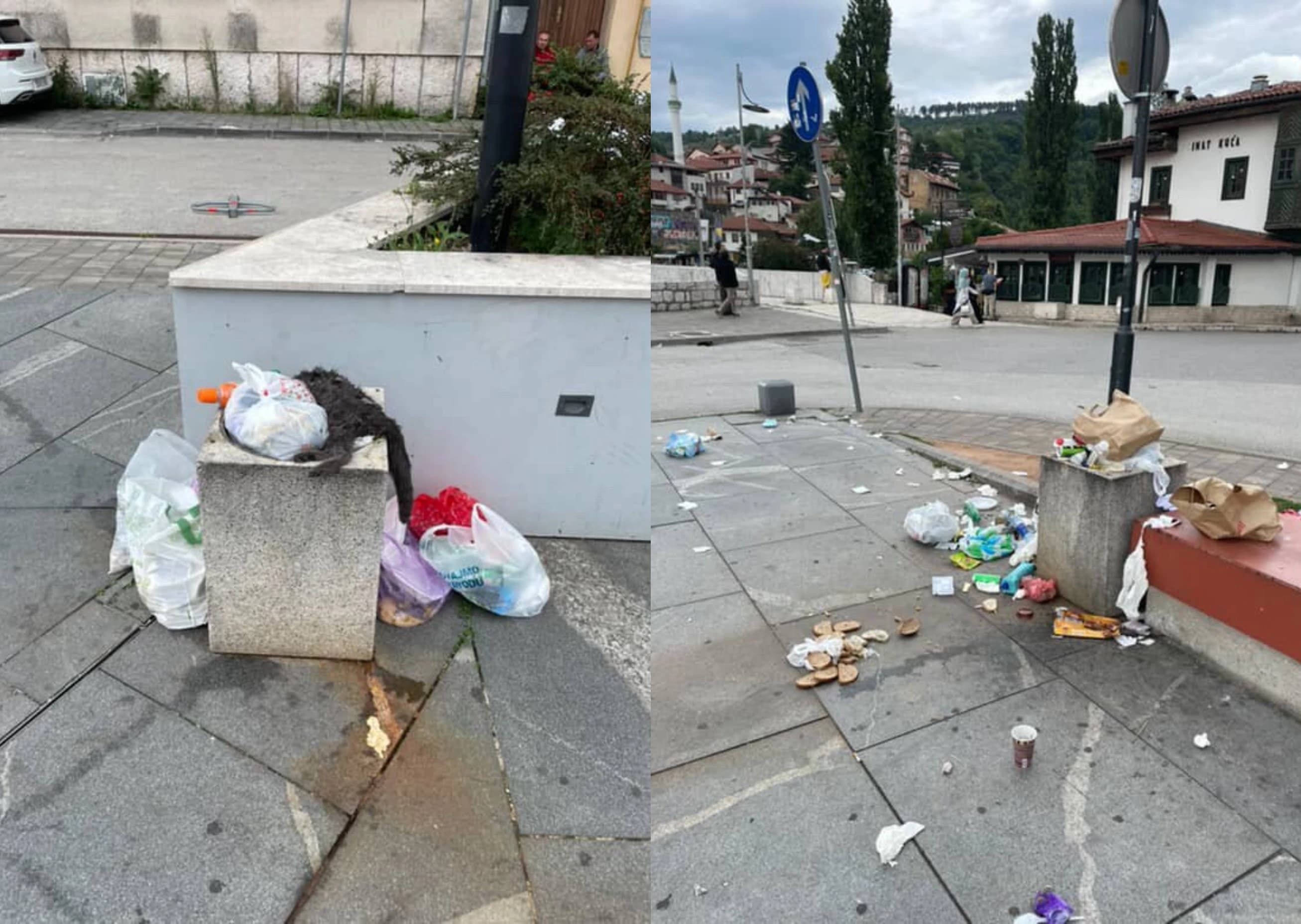 Građani ogorčeni: Sarajevo zatrpano smećem, mrtve mačke po kantama u centru grada