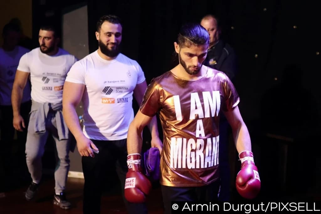 Karoo Mahmoud Giyahi, migrant iz Irana, kick-box