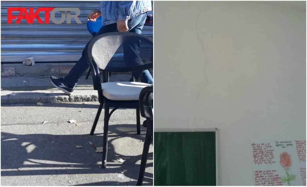 Mostar: Kamen sa zgrade se sručio na sto u kafiću, učenici iz škole pušteni kućama